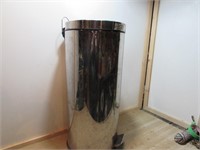 Metal garbage pail 26 inches tall