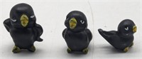 (KC) Vintage Hagen-Renaker miniature black birds