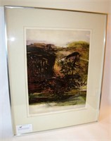 24" x 18" signed and numbered Zao Wou-ki,