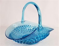 Glass Basket Blue Large