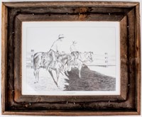 Art Western Cowboy Artist Proof Team Ropers