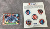 DC Comics Skycaps & Pack of unopened Cards