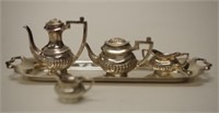 Sterling silver miniature tea/coffee set
