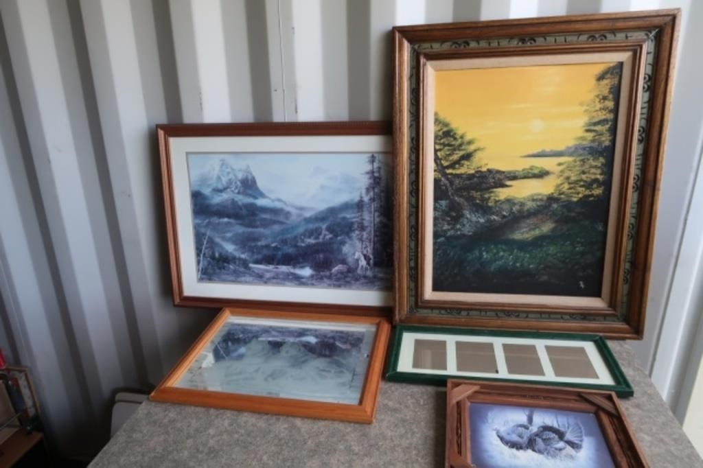 Painting w/Frame, 3 Pictures, Frames