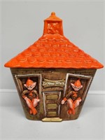 Elf Schoolhouse Ceramic Cookie Jar