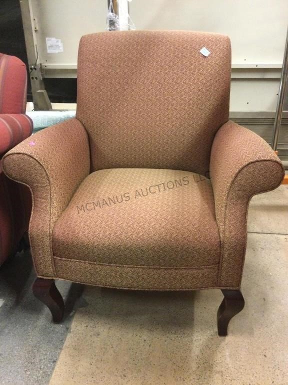 Red/Gold Armchair - ex condition