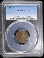 1922-D LINCOLN CENT PCGS AU53