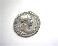 98-117 AD Trajan XF AR Denarius