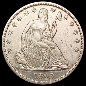 1843 Seated Liberty Half Dollar CLOSELY
