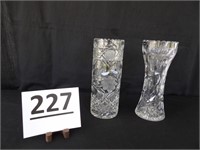 (2) Cut Glass Vases