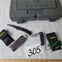 Knife Lot in Pistol Case