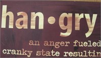 5" x 14" Hangry Definition Metal Sign