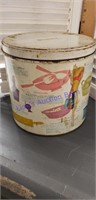 Old tin bisquick tin can