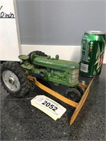 Green tractor w/push blade