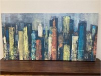 Large World Market Abstract Print on Canvas 54"x27