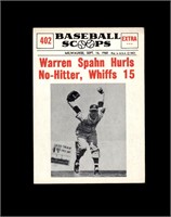 1961 Nu-Card Scoops #402 Warren Spahn NRMT+