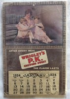 1924 Wrigley's P.K. Chewing Gum Calendar!
