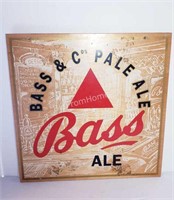 BASS & CO PALE ALE WOOD BEER SIGN