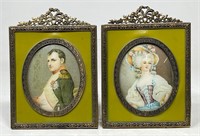 Pair of French Oval Portraits