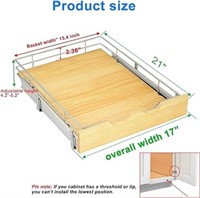 Dindon Pull Out Cabinet Organizer (17" W X 21" D