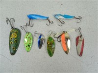 Assorted Vintage Spoons and Dare Devil Fishing