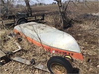 Lund 14 foot aluminum boat with side damage