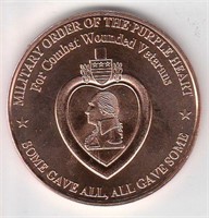 US Purple Heart .999 fine 1 oz Copper Round