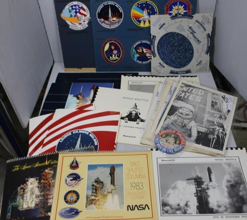 NASA Ephemera including Apollo CI Button and pin,