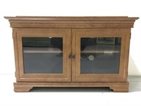 Tv stand with glass doors