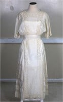 Edwardian White Lace Dress & Slip
