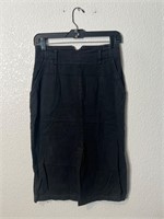 Vintage Black Denim Skirt 80s