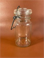 Glass Canning Jar with Wire Closure