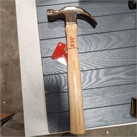 Ace 16 Oz Smooth Face Claw Hammer Hickory Handle