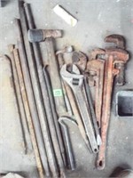 PIPE WRENCH AND CROWBARS