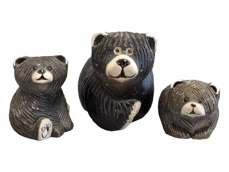 3 Artesania Rinconada Bear Figures