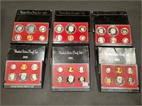 Six United States Proof Coin sets in original