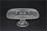 Early Pressed Glass Pedestal Cake Stand
