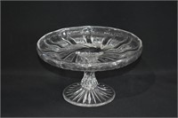 Early Pressed Glass Pedestal Cake Stand