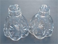 Vintage  All Glass Salt & Pepper Shakers