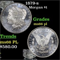 1879-s Morgan Dollar $1 Grades GEM+ UNC PL