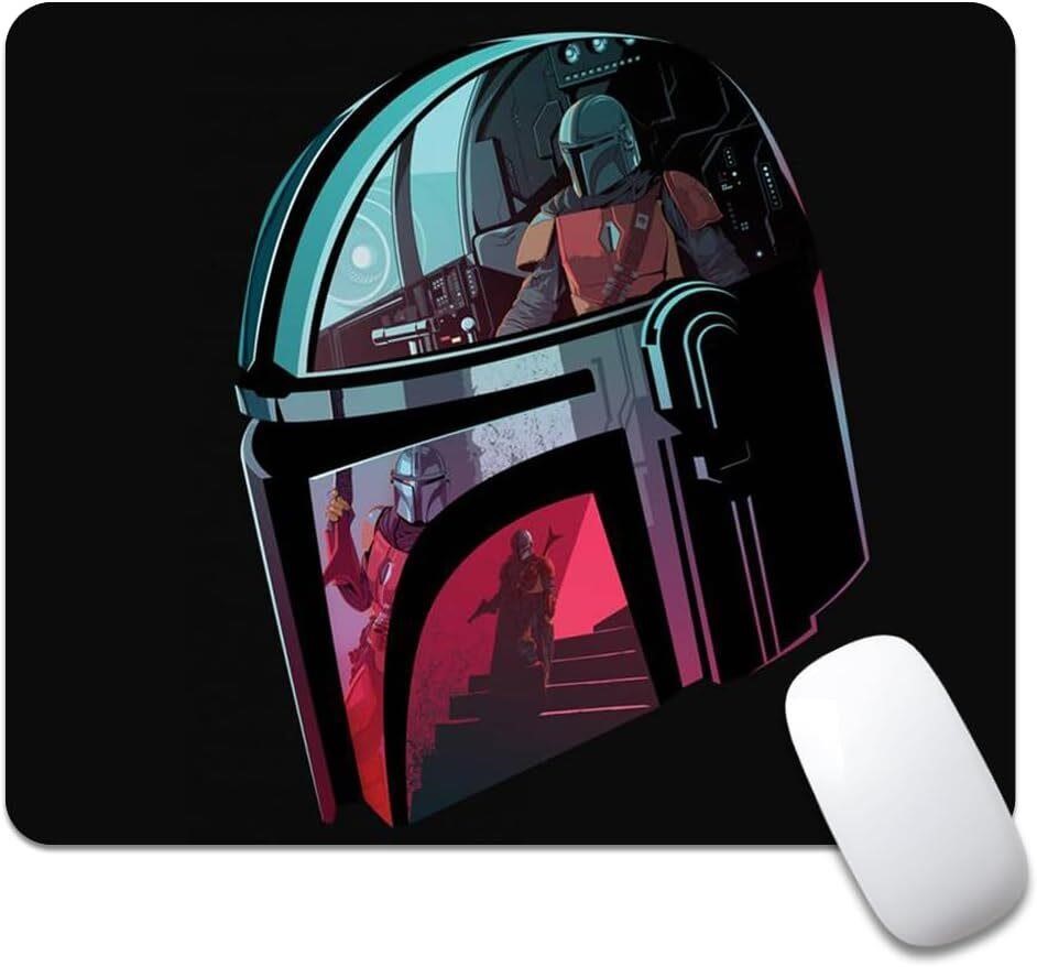 Black Helmet Pattern Gaming Mouse Pad for Laptop