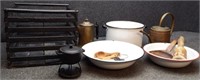 Egg Crate, Enamelware, Wooden Utensils & More