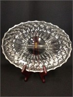 Large Crystal Divided Serving Tray