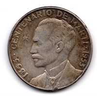 1953 Cuba 50 Centavos Silver Coin