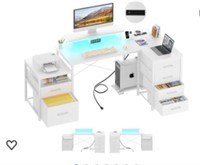 B2088 L Shaped Desk with File Drawers /1