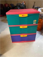 Primary Colors Plastic Storage Cart