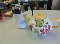 Tea Pot & Corning Coffee Pot