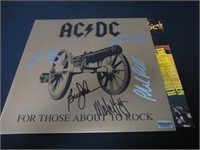 AC/DC SIGNED ALBUM COVER WITH COA