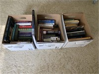 3 Boxes of Assorted Books