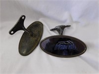 Antique oval automobile mirrors